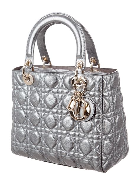 silver dior bag|christian dior lady bag price.